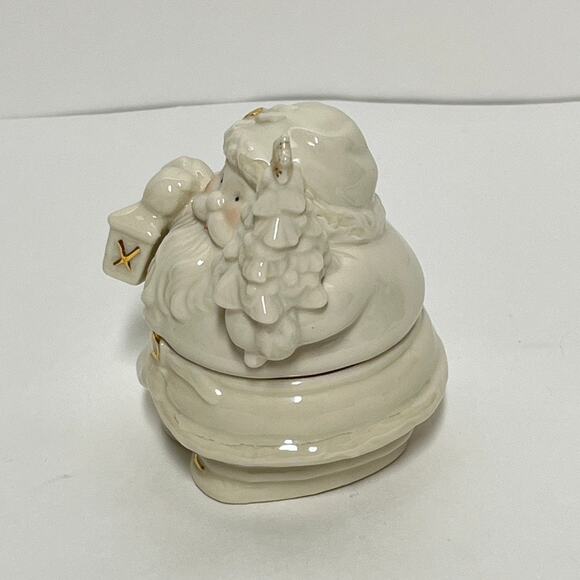 Lenox Roly Poly Porcelain Santa Trinket Box - Picture 2 of 8